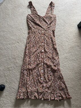 Faithful The Brand Yasmin Midi Dress size S mathiola floral